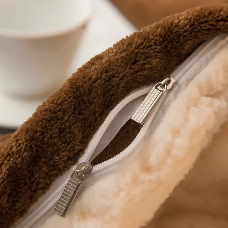 CozyNest Wendbare Woll-Decke – Flanell & Kaschmir Wärmedecke für den Winter