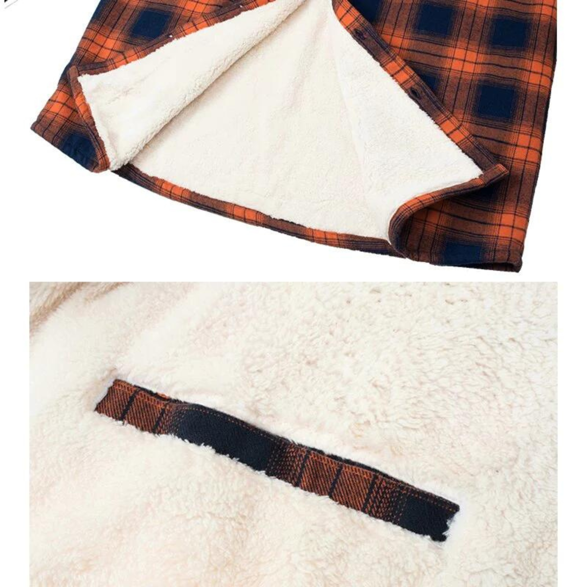 Karierter Fleece-Weste für Herren | Warm