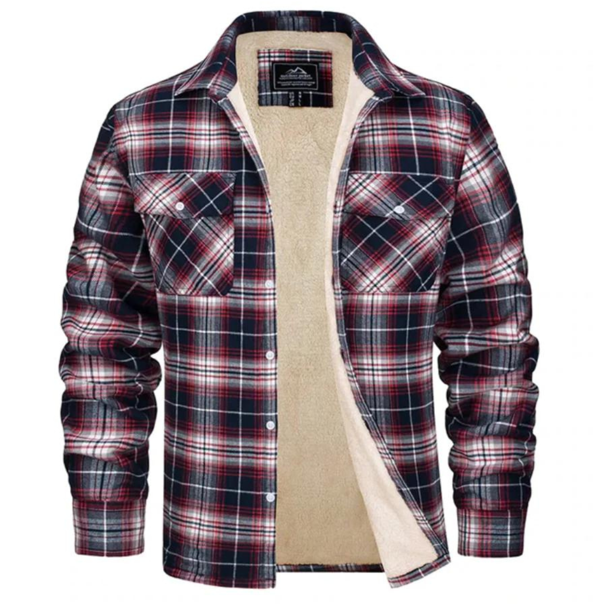 Karierter Fleece-Weste für Herren | Warm