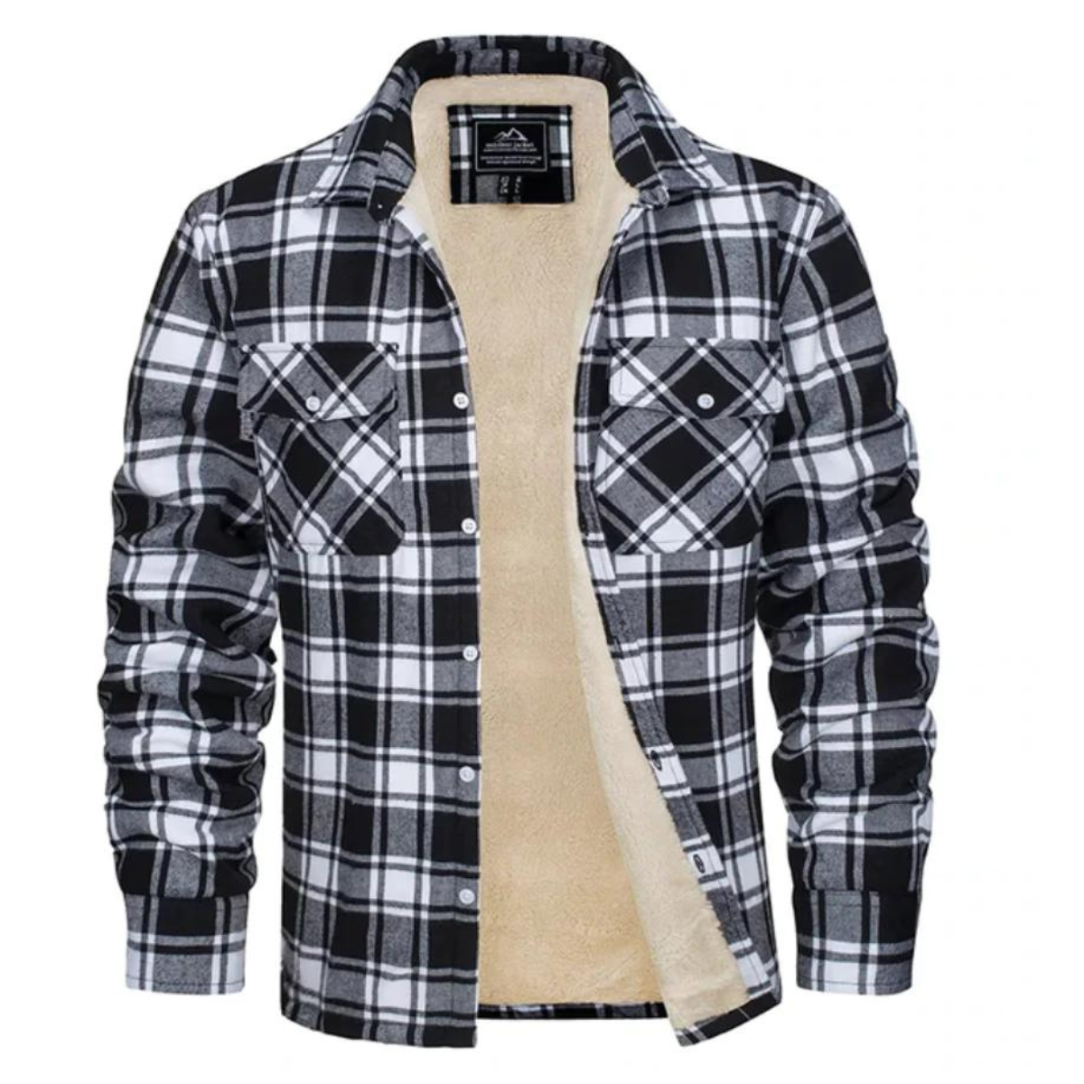 Karierter Fleece-Weste für Herren | Warm
