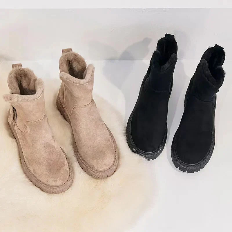 Warme Damen Winterstiefel Amara – Modische Mittelhohe Stiefel mit Weichem Futter