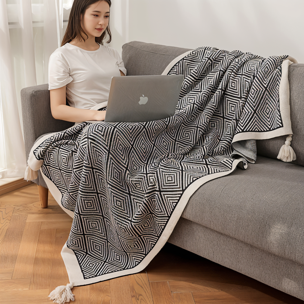 GeoComfort Fleece-Decken – Weiches, leichtes Polyester mit modernem Druck