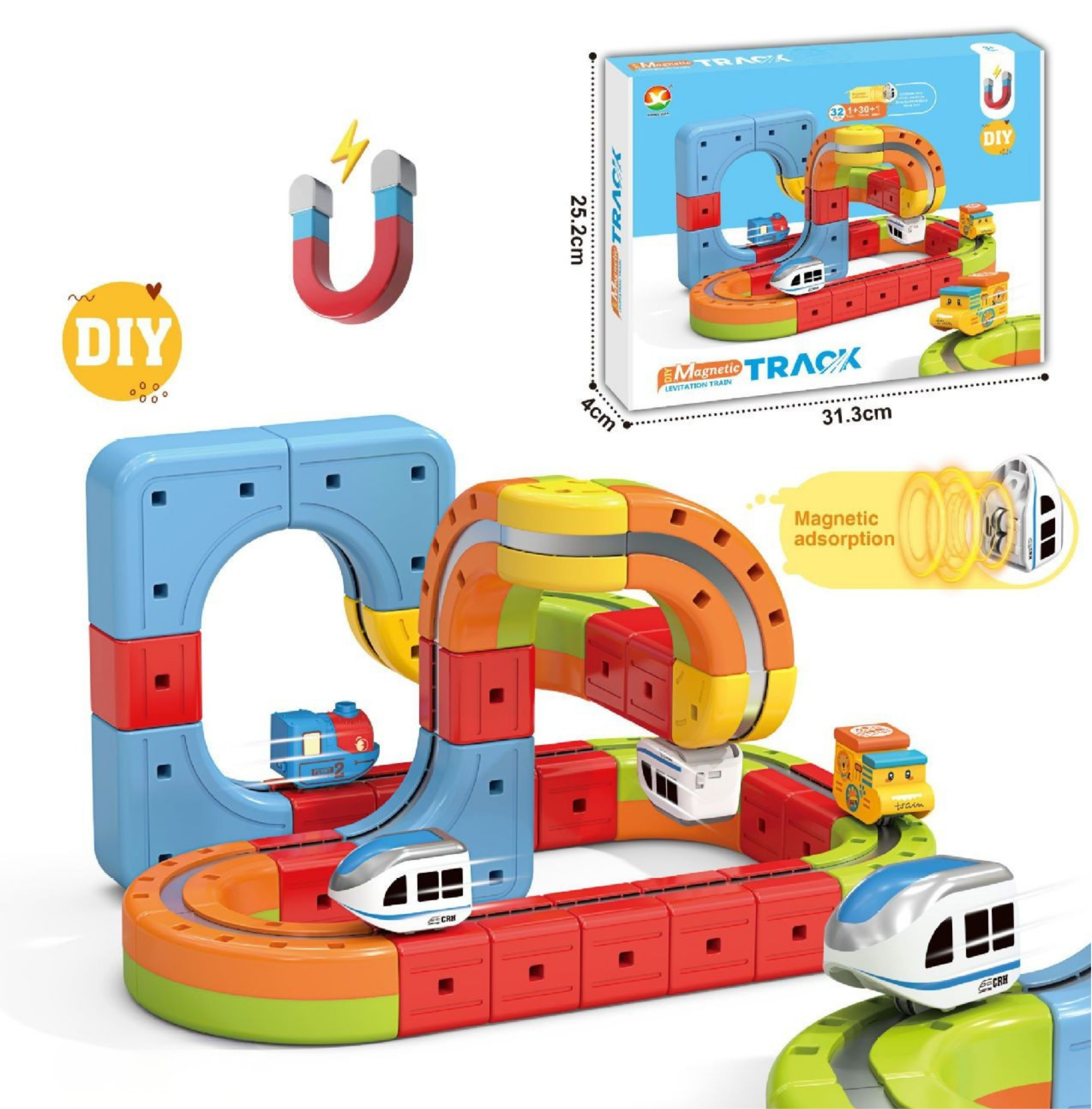 Magnetische Kubustreinset Kinderspielzeug