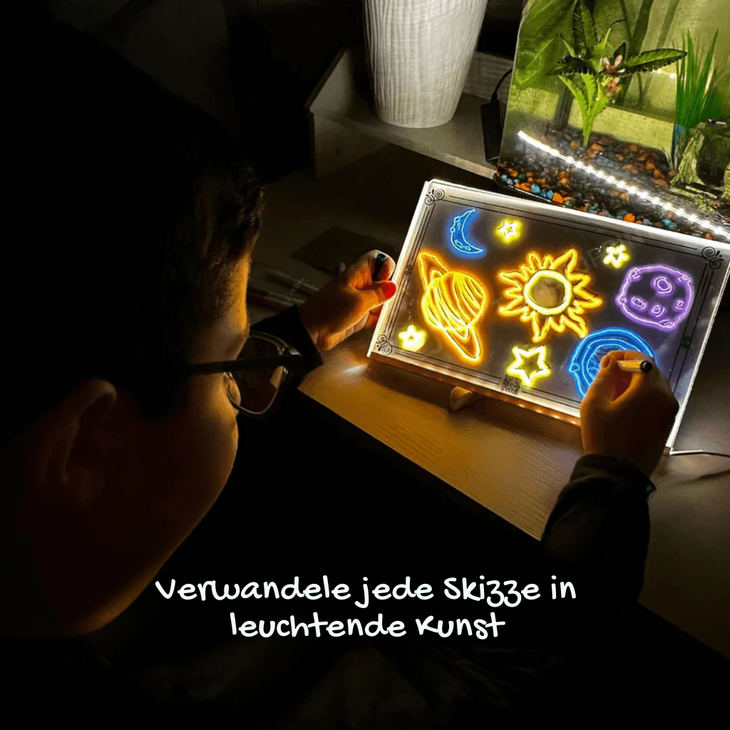 LumiArt LED-Zeichentafel | Kreative Zeichentafel für brillante Kunstwerke