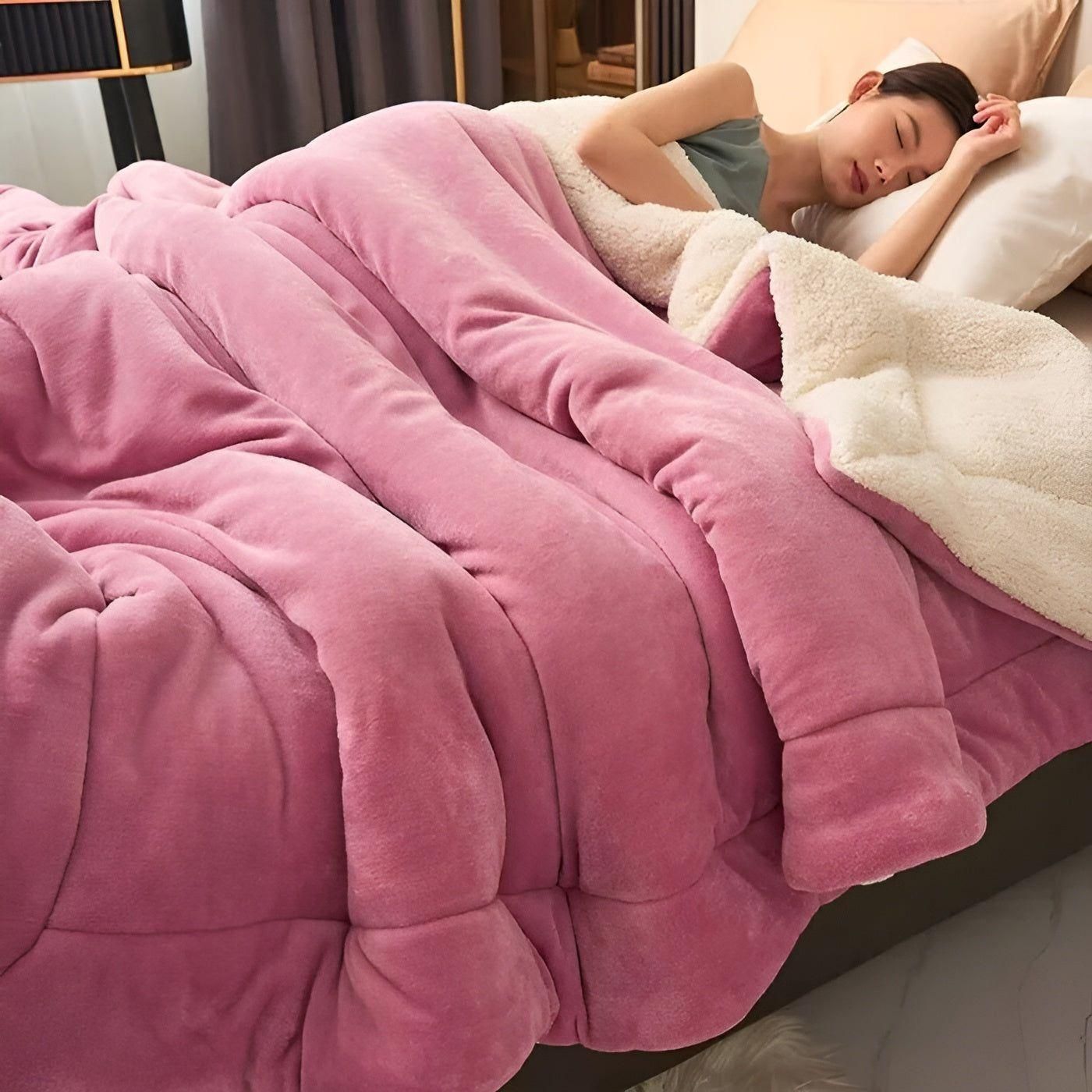 Doppelschicht Fleece Decke – Gemütlicher Warmer Komfort für Sofa und Bett, Weich und Langlebig, Maschinenwaschbar, Perfekt zum Einkuscheln