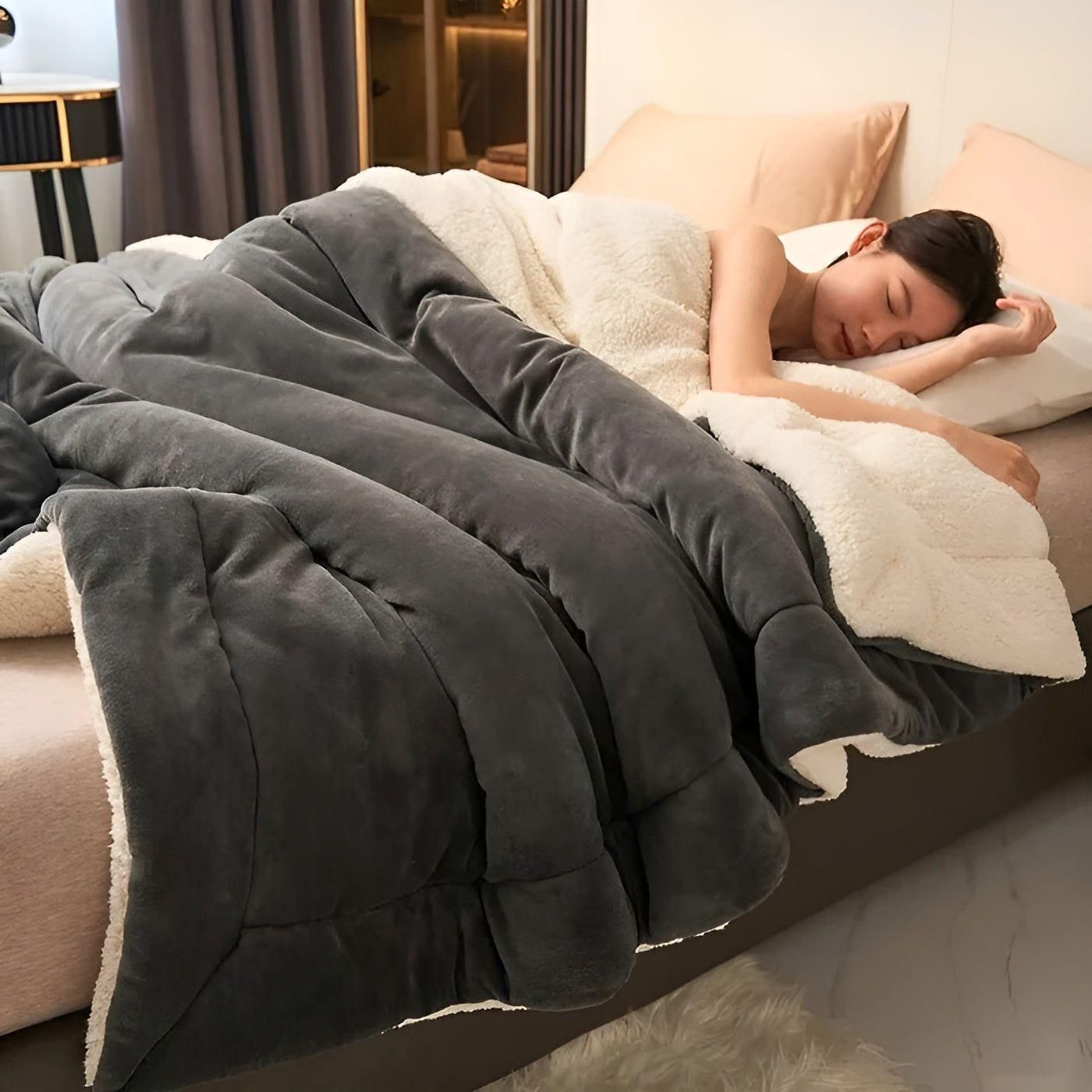 Doppelschicht Fleece Decke – Gemütlicher Warmer Komfort für Sofa und Bett, Weich und Langlebig, Maschinenwaschbar, Perfekt zum Einkuscheln