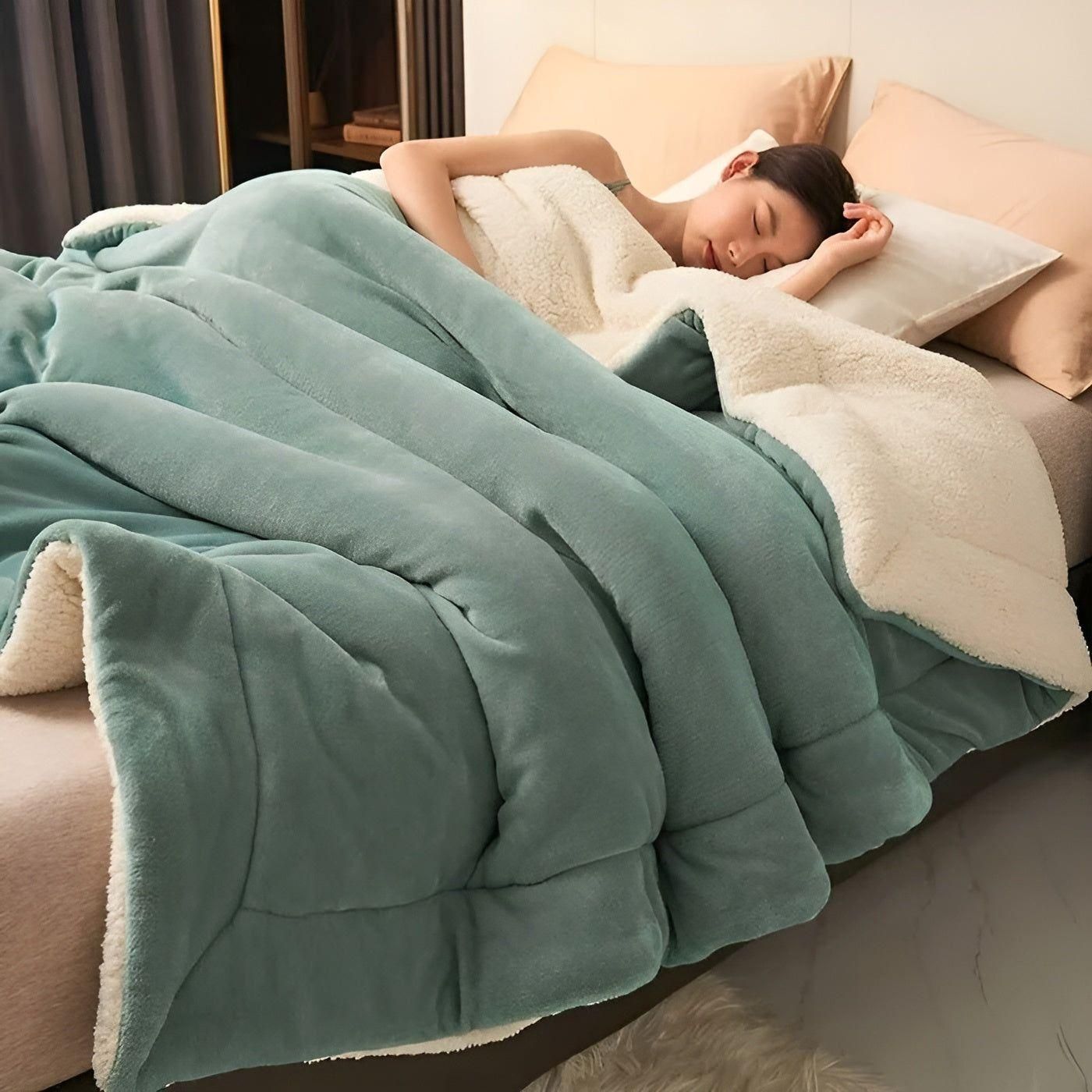Doppelschicht Fleece Decke – Gemütlicher Warmer Komfort für Sofa und Bett, Weich und Langlebig, Maschinenwaschbar, Perfekt zum Einkuscheln