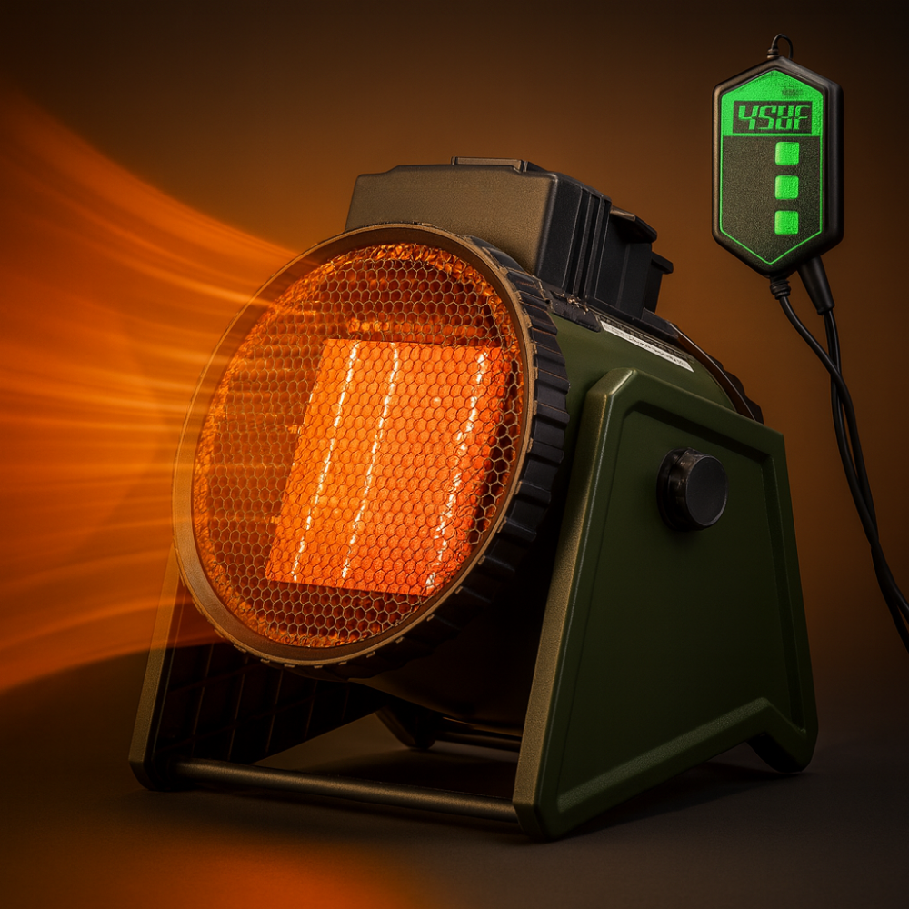 Elektrischer Raumheizer mit Thermostat – 2 Heizstufen