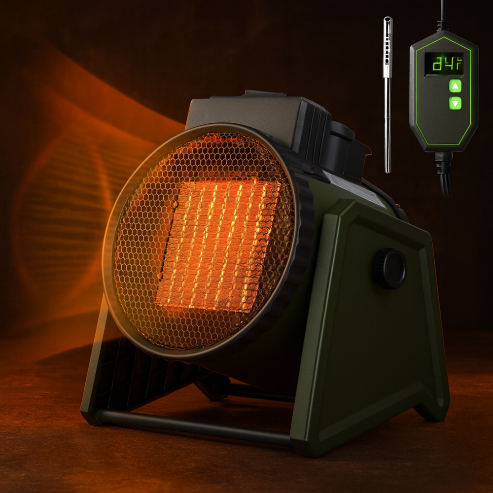 Elektrischer Raumheizer mit Thermostat – 2 Heizstufen