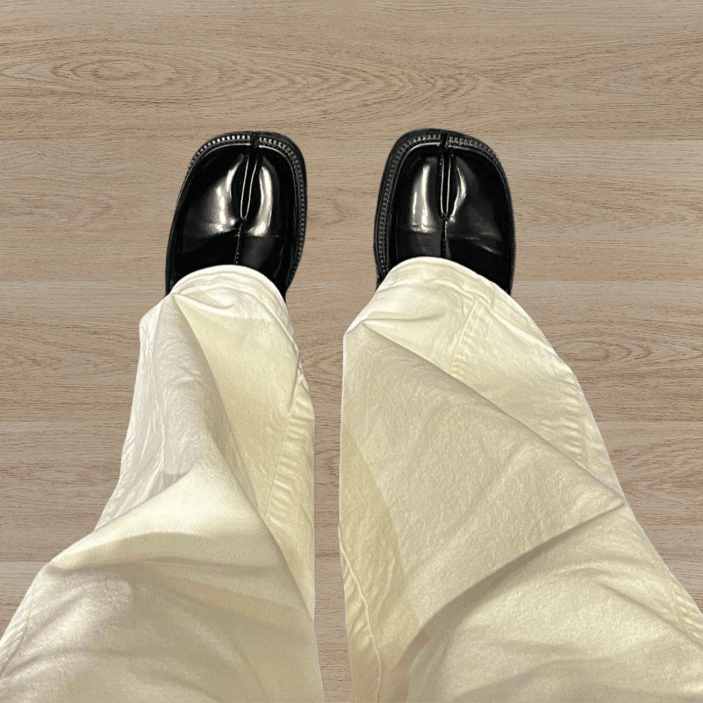 Elegante Herren Schuhe mit geschnittenen Zehen und dicker Sohle