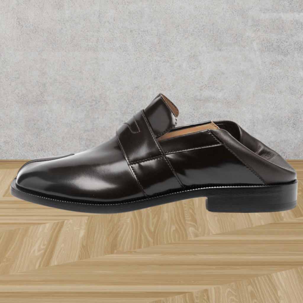 Elegante Herren Schuhe mit geschnittenen Zehen und dicker Sohle