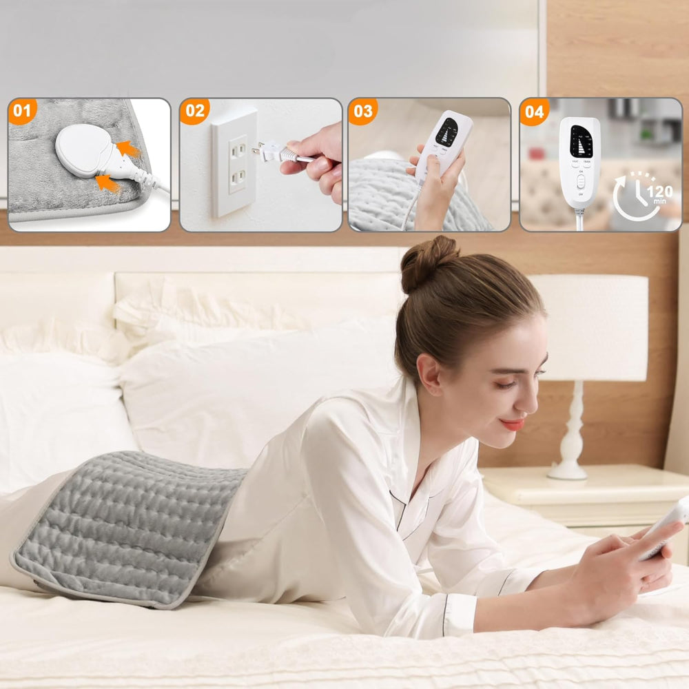 Elektrisches Wärmeunterbett für Nacken und Rücken – Verstellbare Heizung für zusätzlichen Komfort