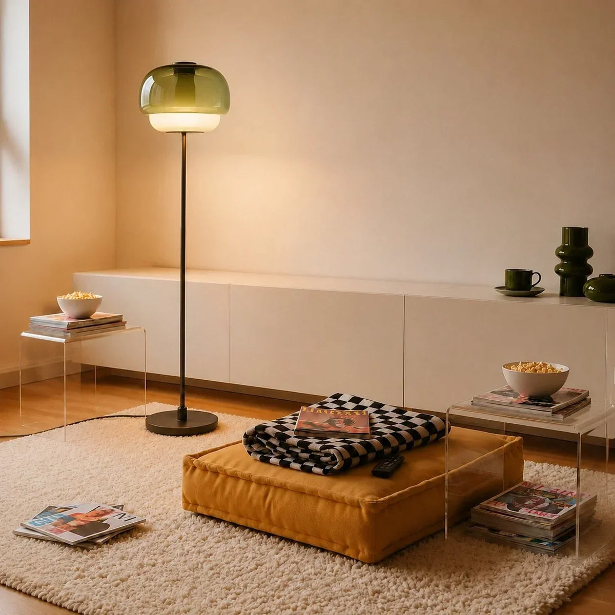 Moderne Farbige Glas Stehlampe – Elegante Designlampe mit Sfeerverlichting