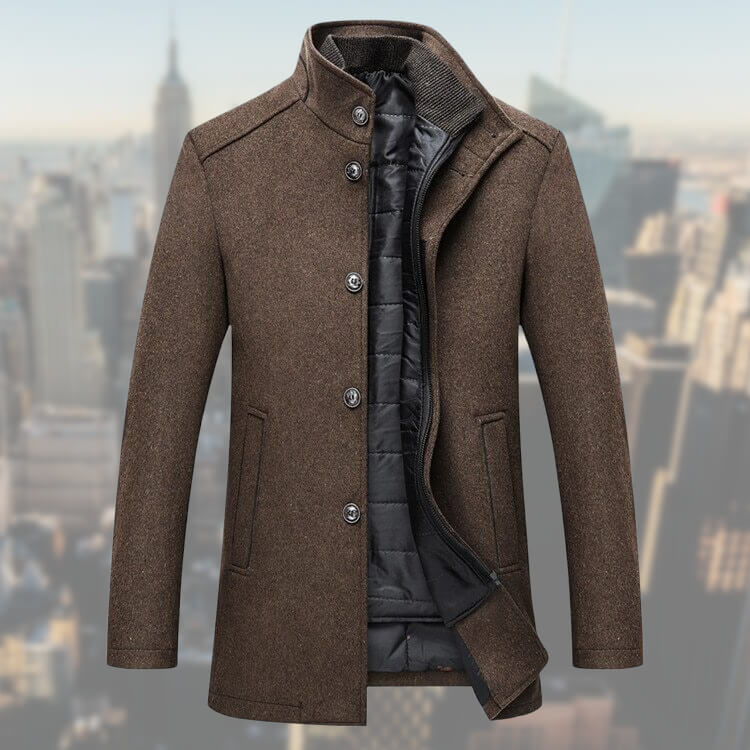 Winterjacke mit Knopfverschluss für Herren | Geeignet für formelle Anlässe und den täglichen Gebrauch