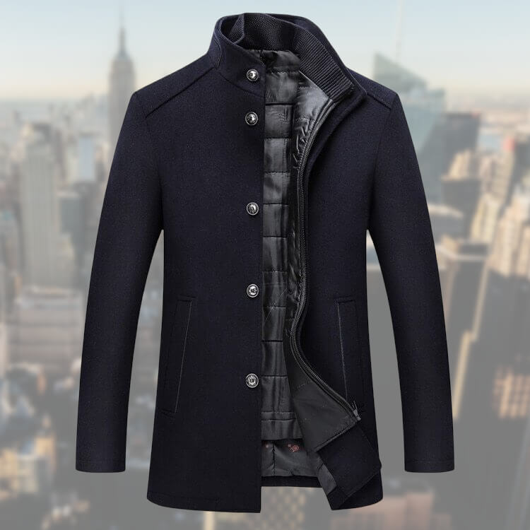 Winterjacke mit Knopfverschluss für Herren | Geeignet für formelle Anlässe und den täglichen Gebrauch