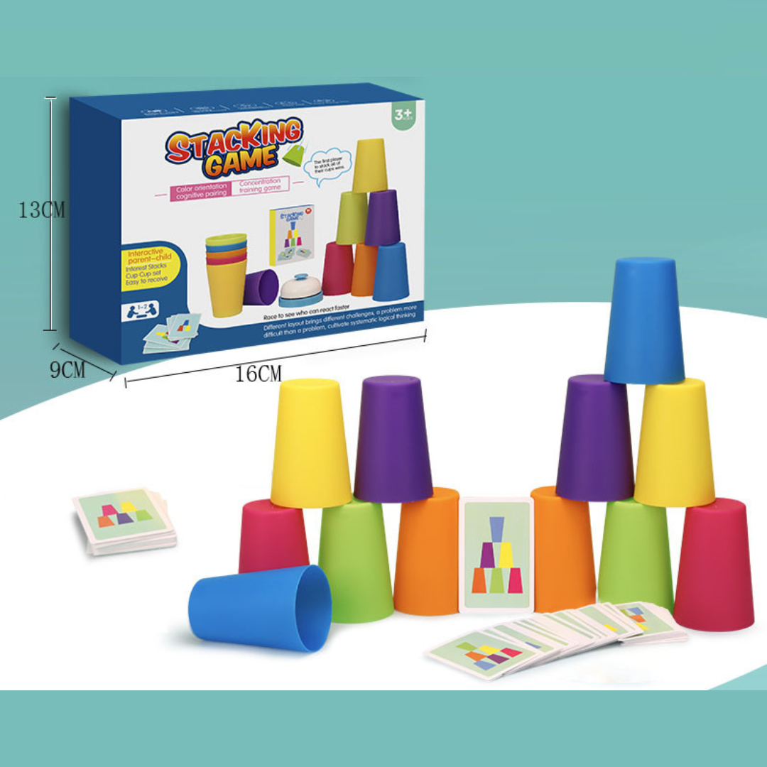 Montessori Stapelbecher Bildungs-Spielzeug
