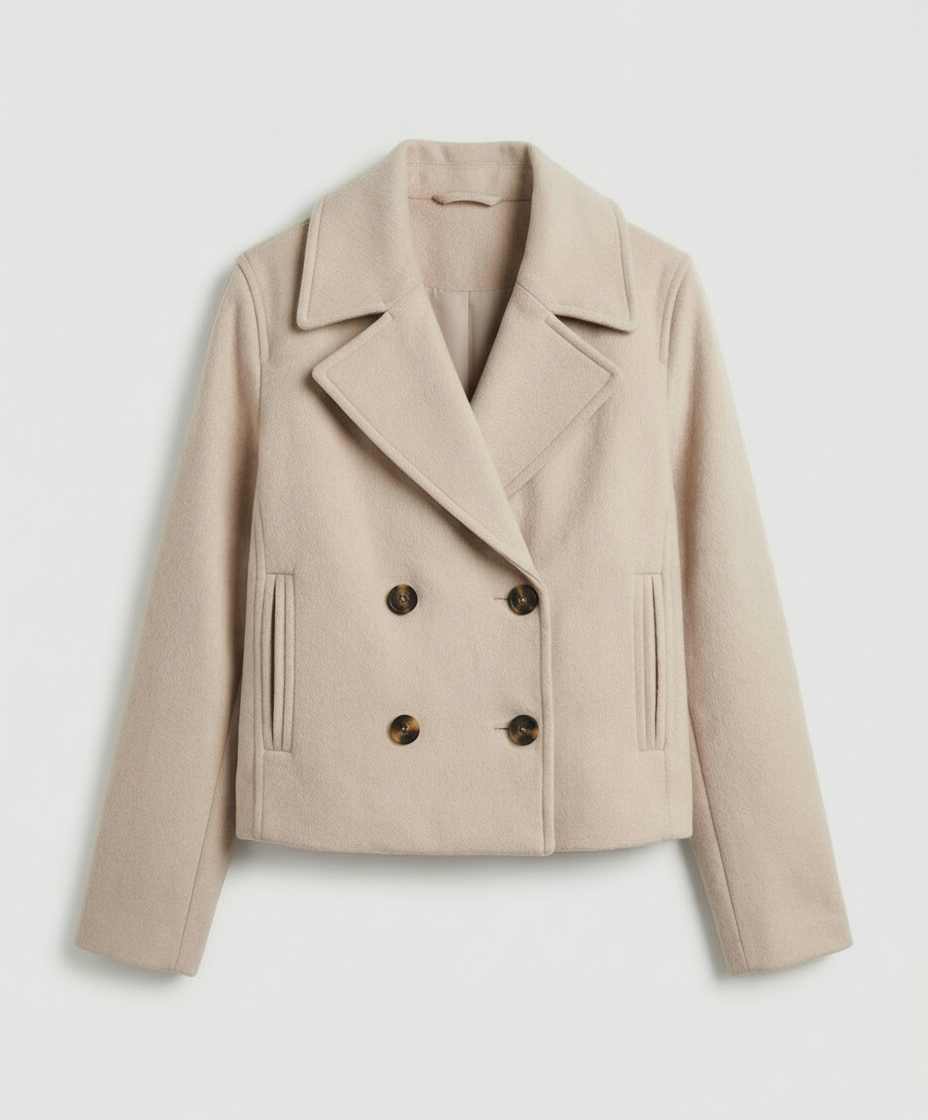 Damen Jacke mit Kurzschnitt & Doppelreiher | Heidi-Mode