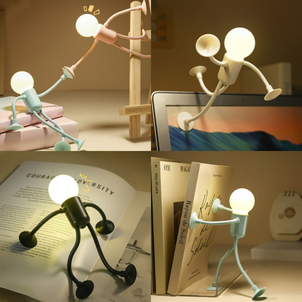 LumiFlex | LED Tischlampe Flexibel Kreative Dekoration für Wohnzimmer und Kinderzimmer Energiesparend Modern 4 Farben