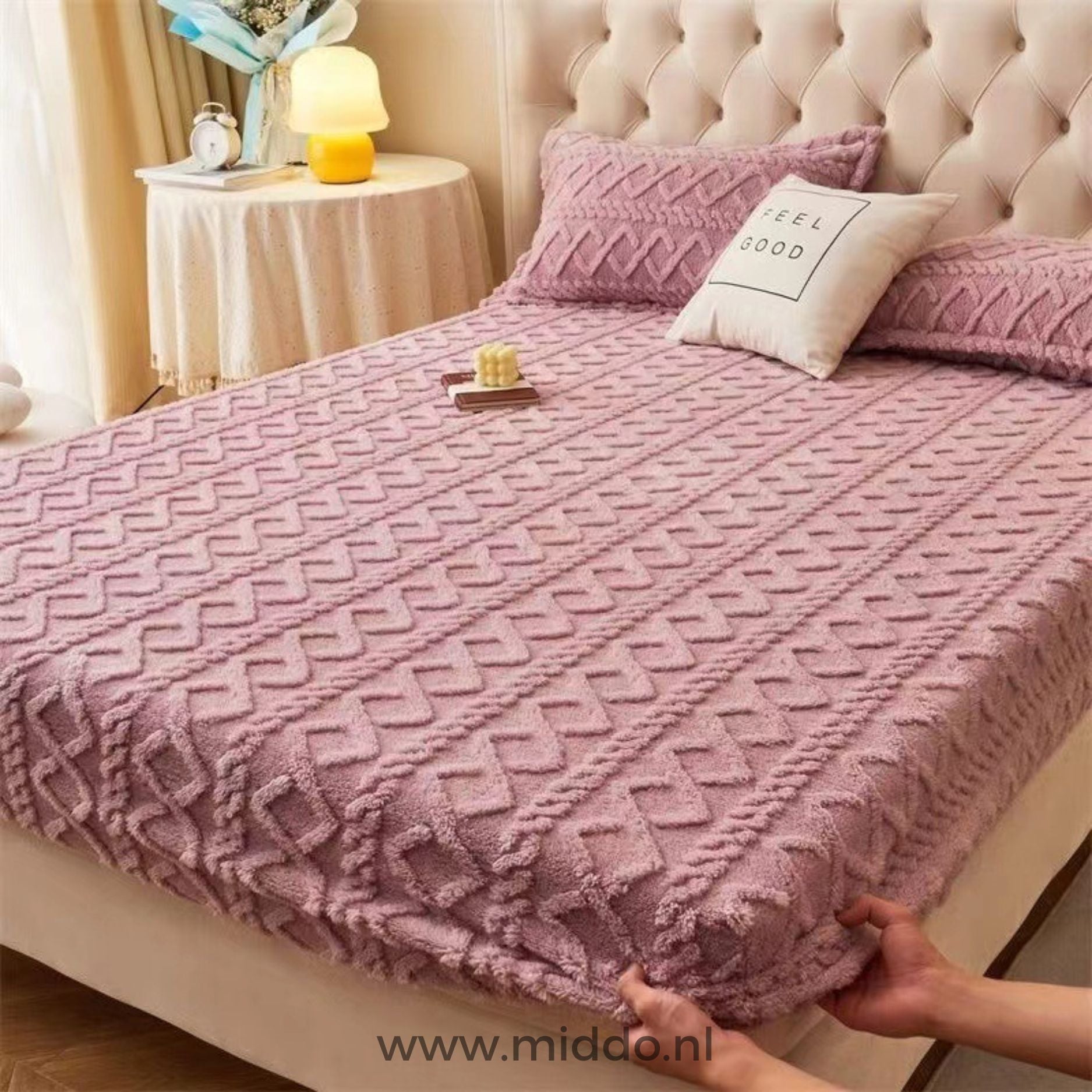 FleeceDream Spannbettlaken Set | Super bequem und weich mit gratis Kissenbezügen!