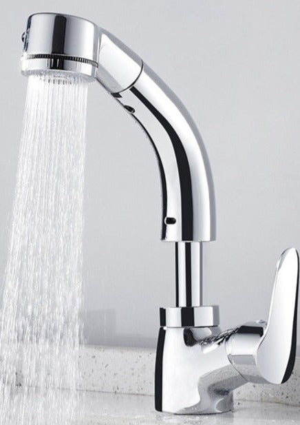 FlexiStream | Verstellbares Badezimmerarmatur mit Auszug und Eleganter Oberfläche