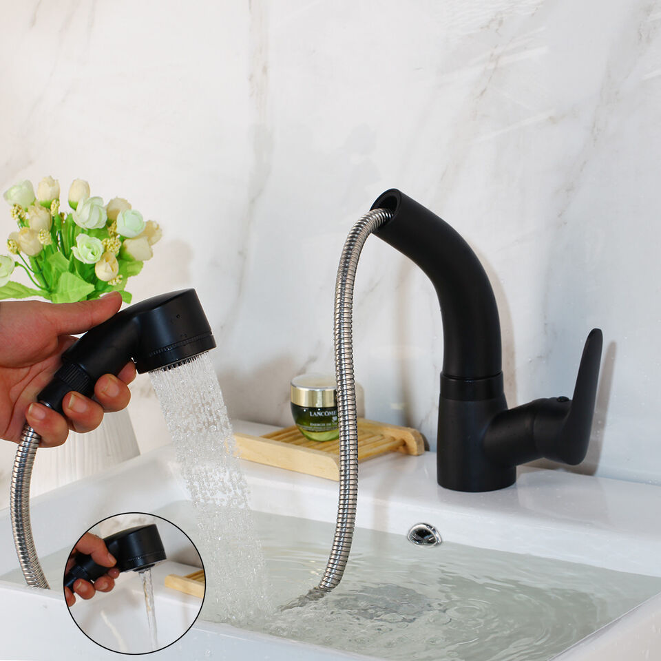 FlexiStream | Verstellbares Badezimmerarmatur mit Auszug und Eleganter Oberfläche