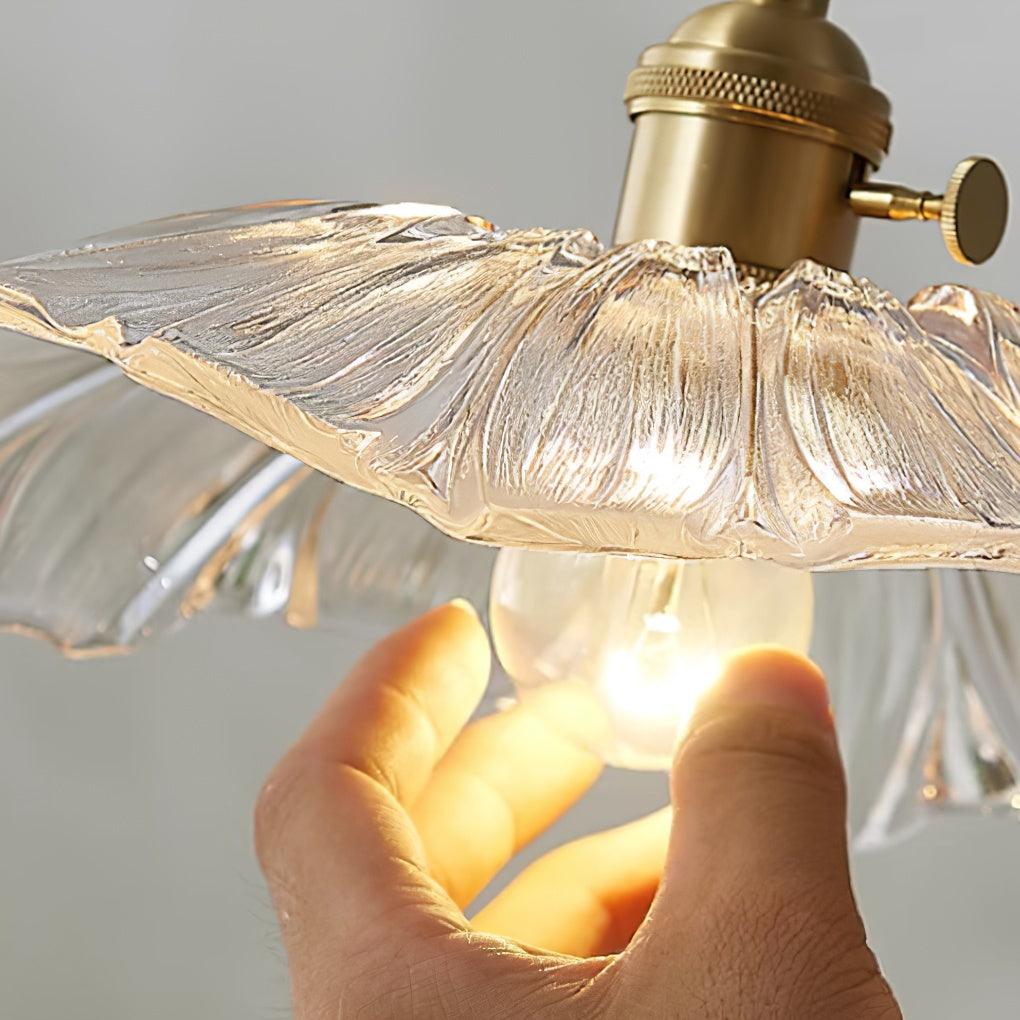 Blumen Glas Pendelleuchte