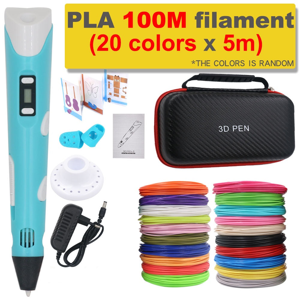 3D-Druckstift DIY-Zeichenstift mit 200M PLA-Filament, Geschenk für Kinder