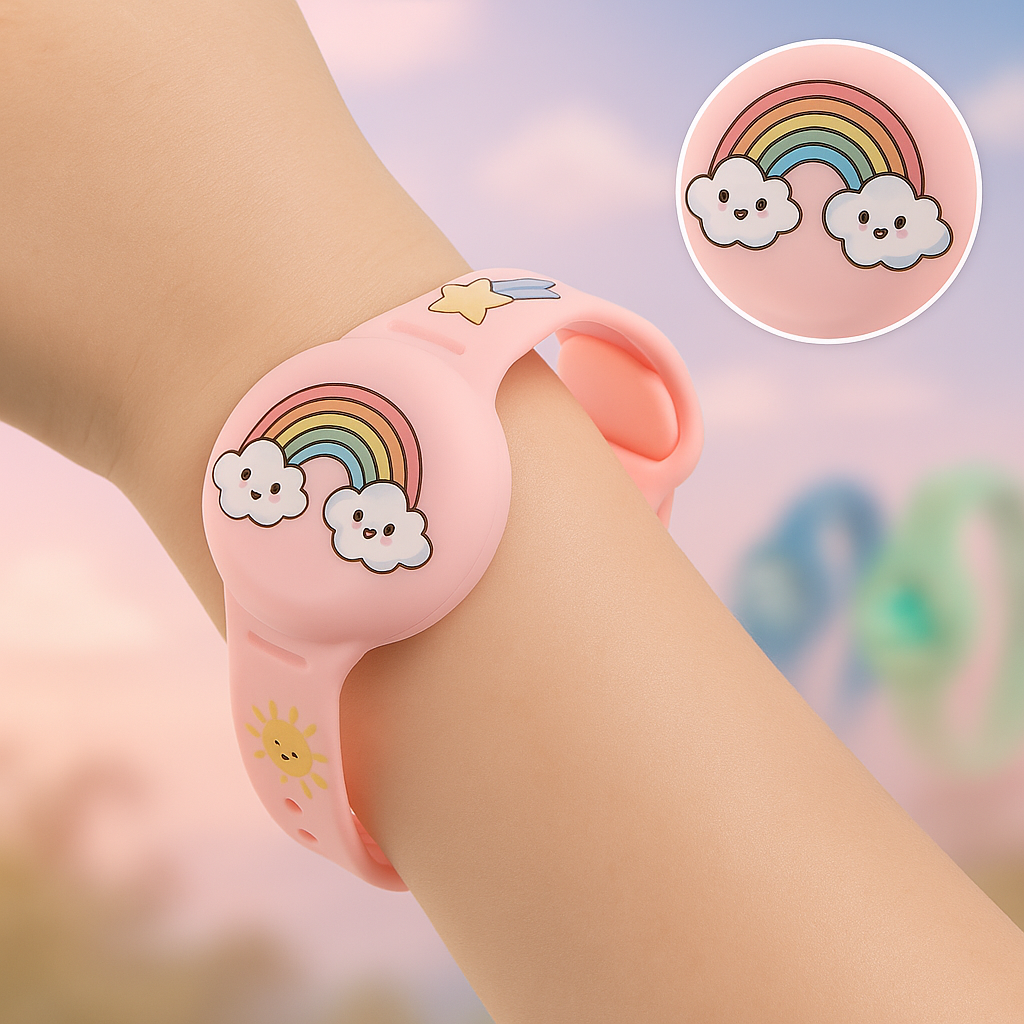 GPS | Kinderarmband | Standortverfolgung | Verstellbares Silikonarmband | KidLoca