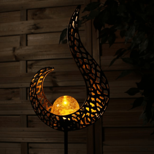GardenLuxe | Solarlampe aus Metall mit warmem LED-Licht für den Garten