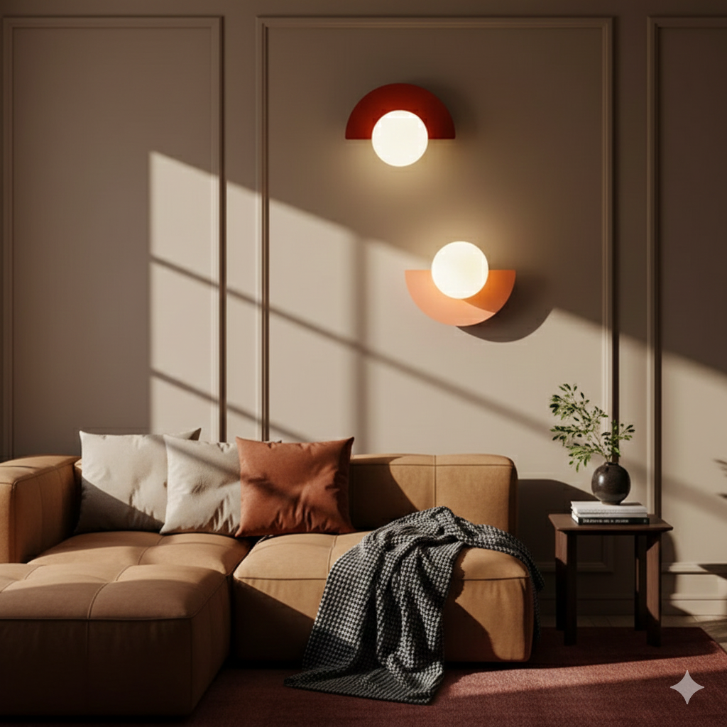 Moderner minimalistischer Glasglobus-Wandstrahler LED 1-Licht