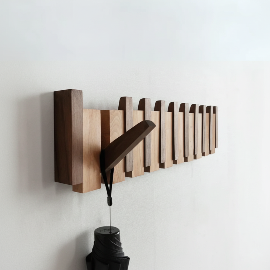 Piano Kleshenger HarmonyCoat – Kreative Garderobe aus Holz für Flur und Eingangsbereich