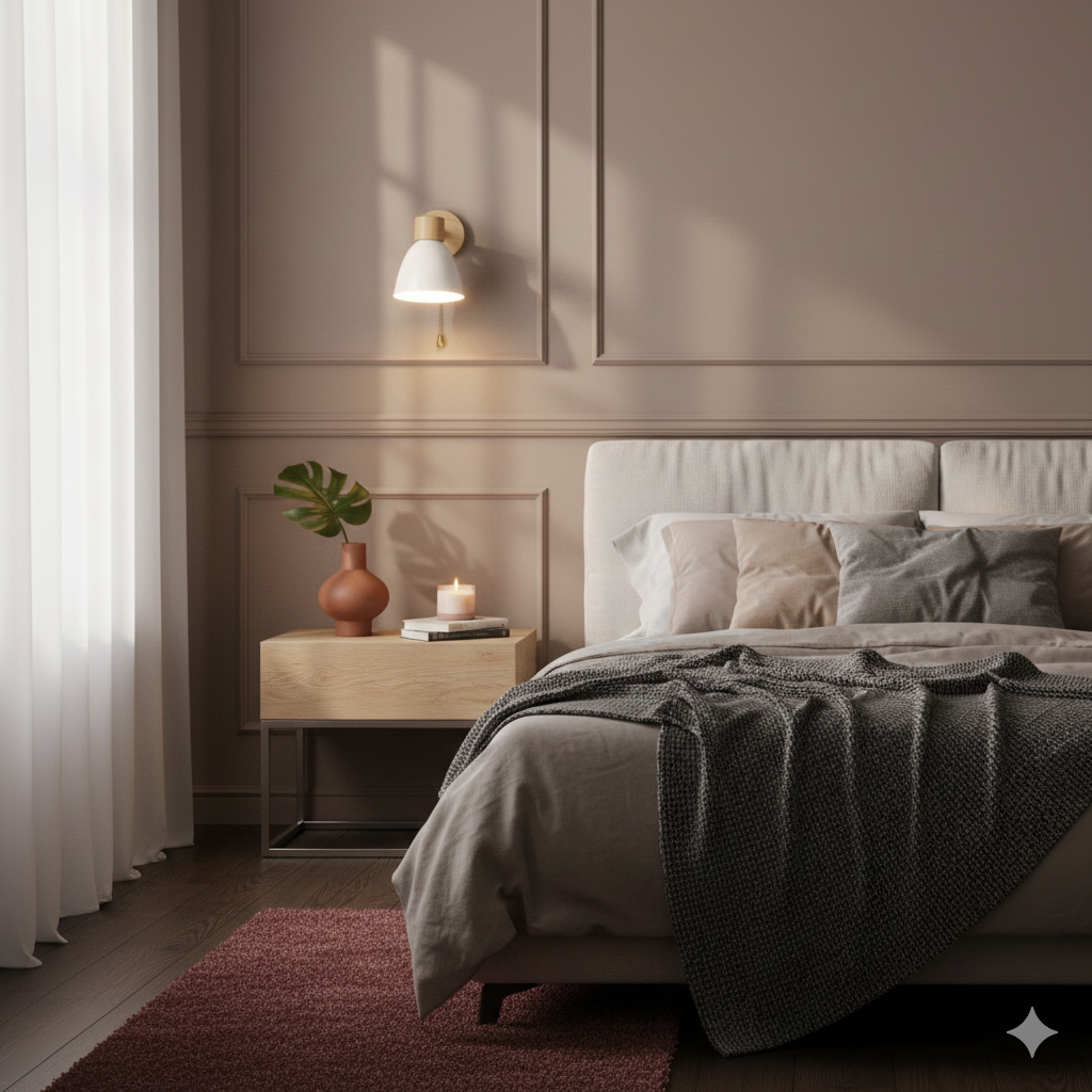 Moderner Minimalistischer Holzkonus LED Wandleuchte | 1-Lampe