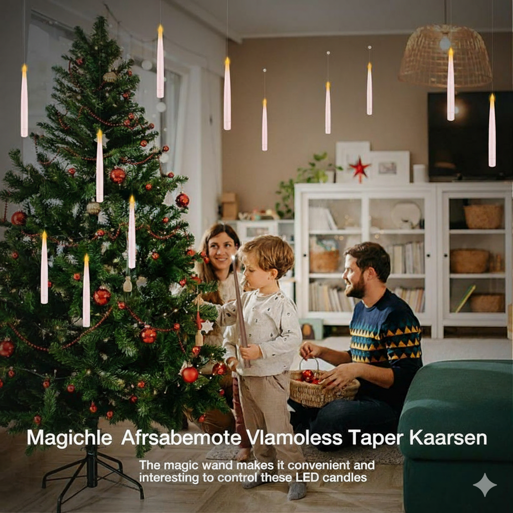 LumiGlow LED Kerzen Set | Flammenlose hängende Kerzen mit Fernbedienung für stimmungsvolle Dekoration