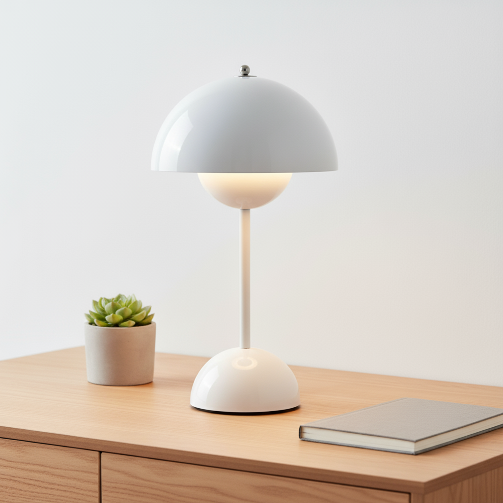 Frendorf | NordicNest Skandinavische Tischleuchte | Dimmbar, Modern & Nachttischlampe