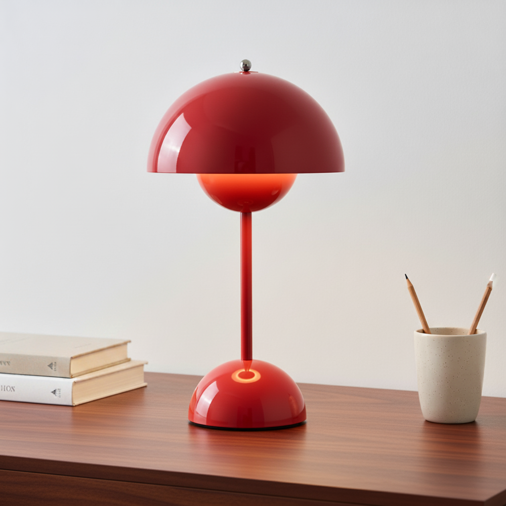 Frendorf NordicNest Skandinavische Tischlampe Dimmbar Moderne Nachtlampe