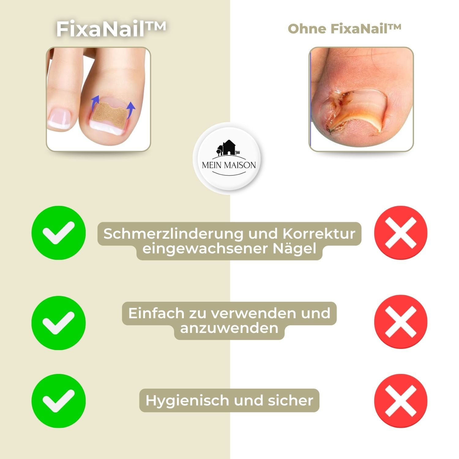 10+10 Gratis FixaNail Direkte Nagelreparatur