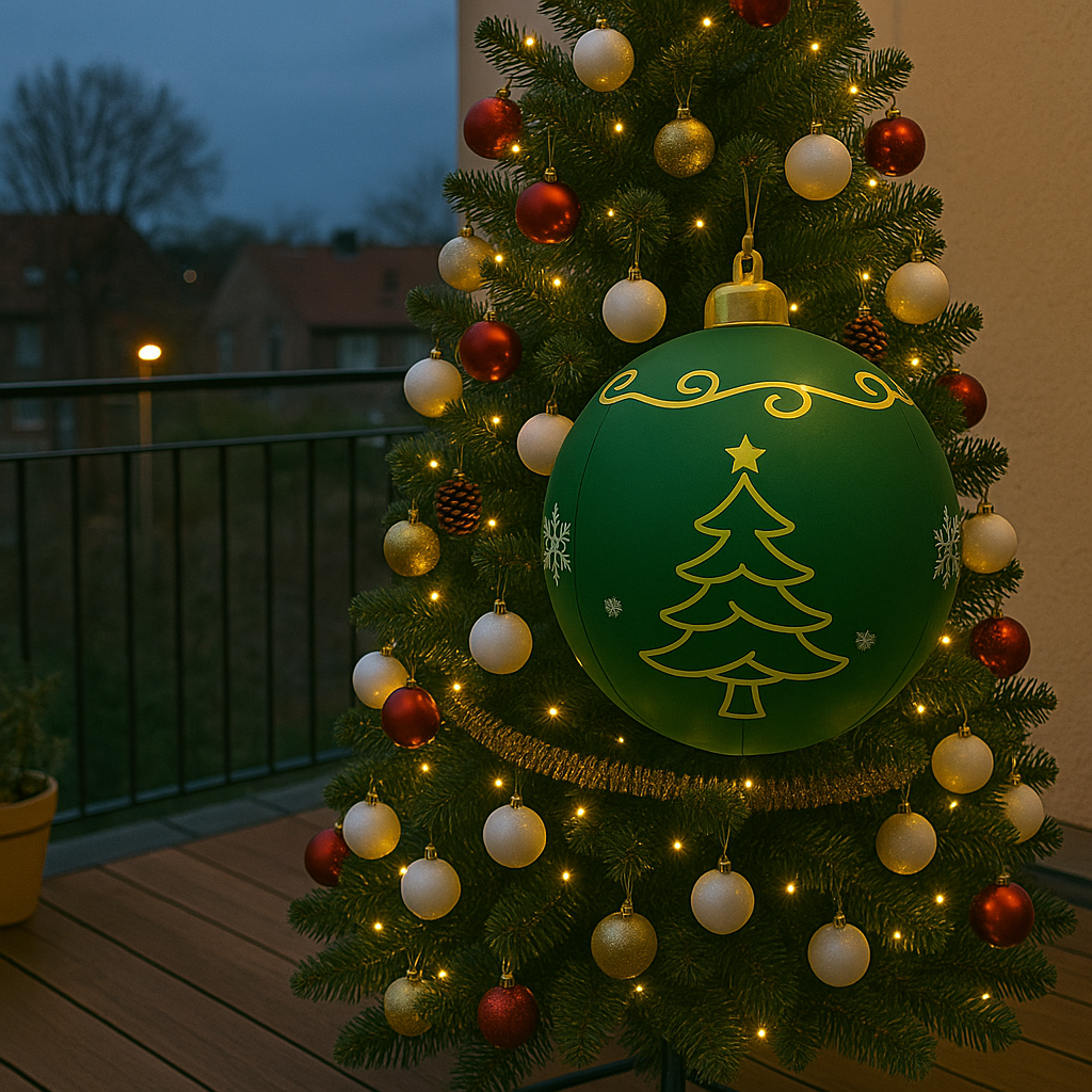 PVC Weihnachtsdekoration für Außen mit Bunter LED-Beleuchtung