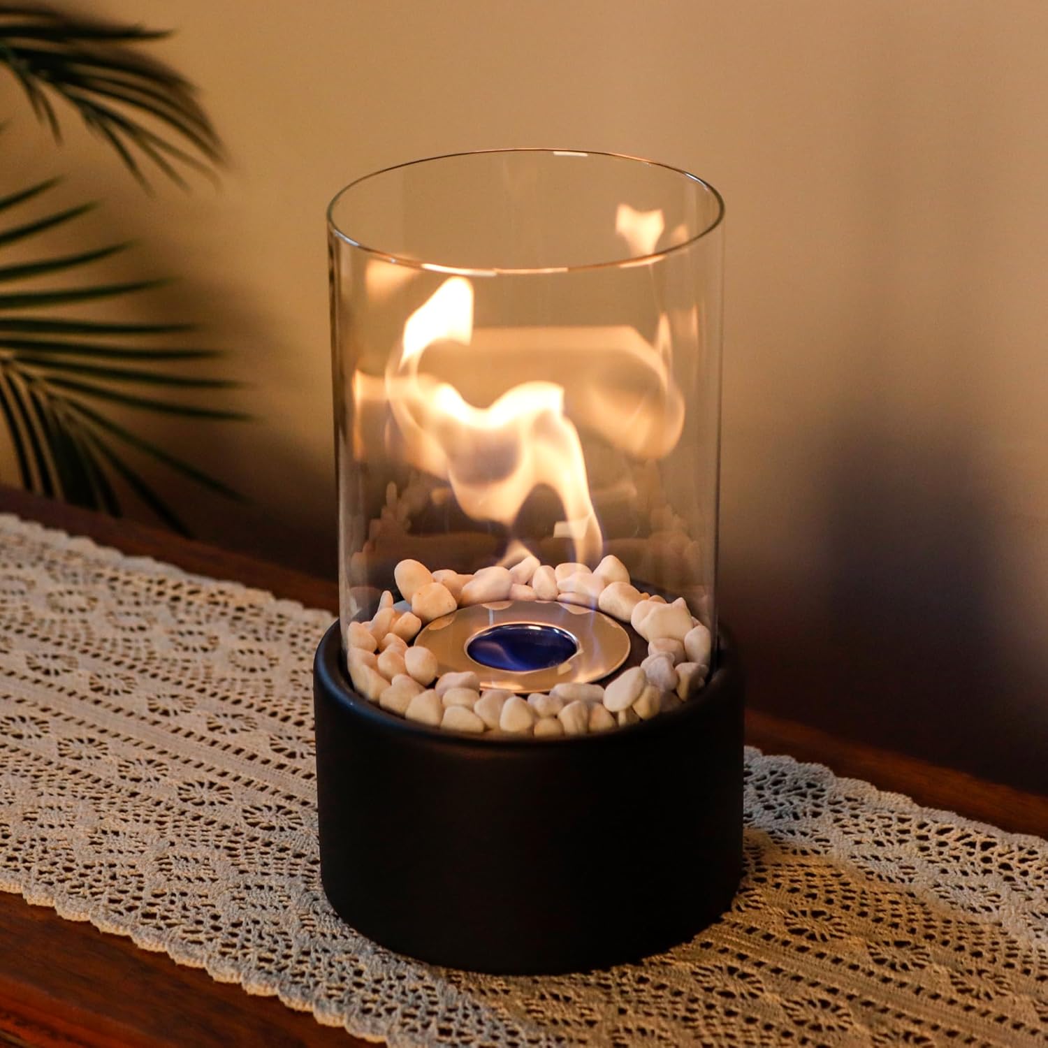 GlowEdge | Rauchfreier Bioethanol-Kamin aus Glas für Tisch & Innenbereich