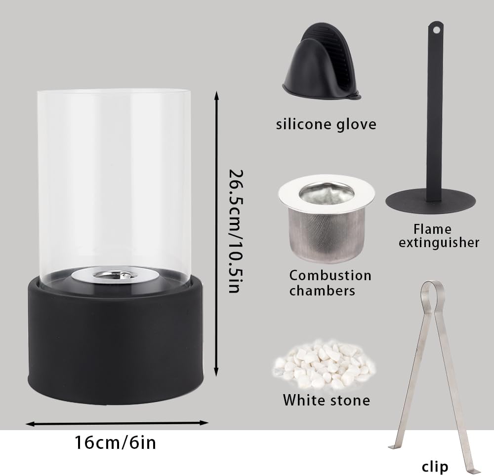 GlowEdge | Rauchfreier Bioethanol-Kamin aus Glas für Tisch & Innenbereich