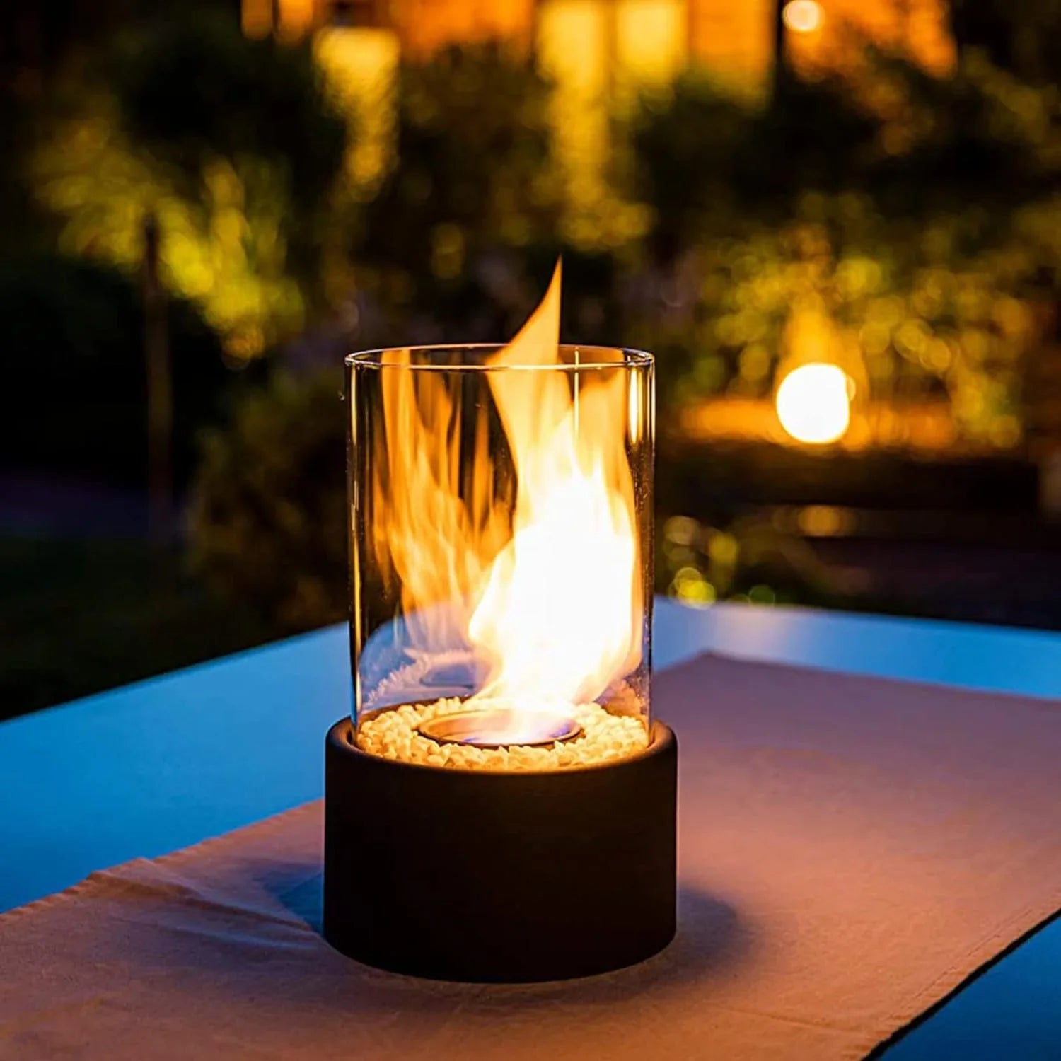 GlowEdge | Rauchfreier Bioethanol-Kamin aus Glas für Tisch & Innenbereich