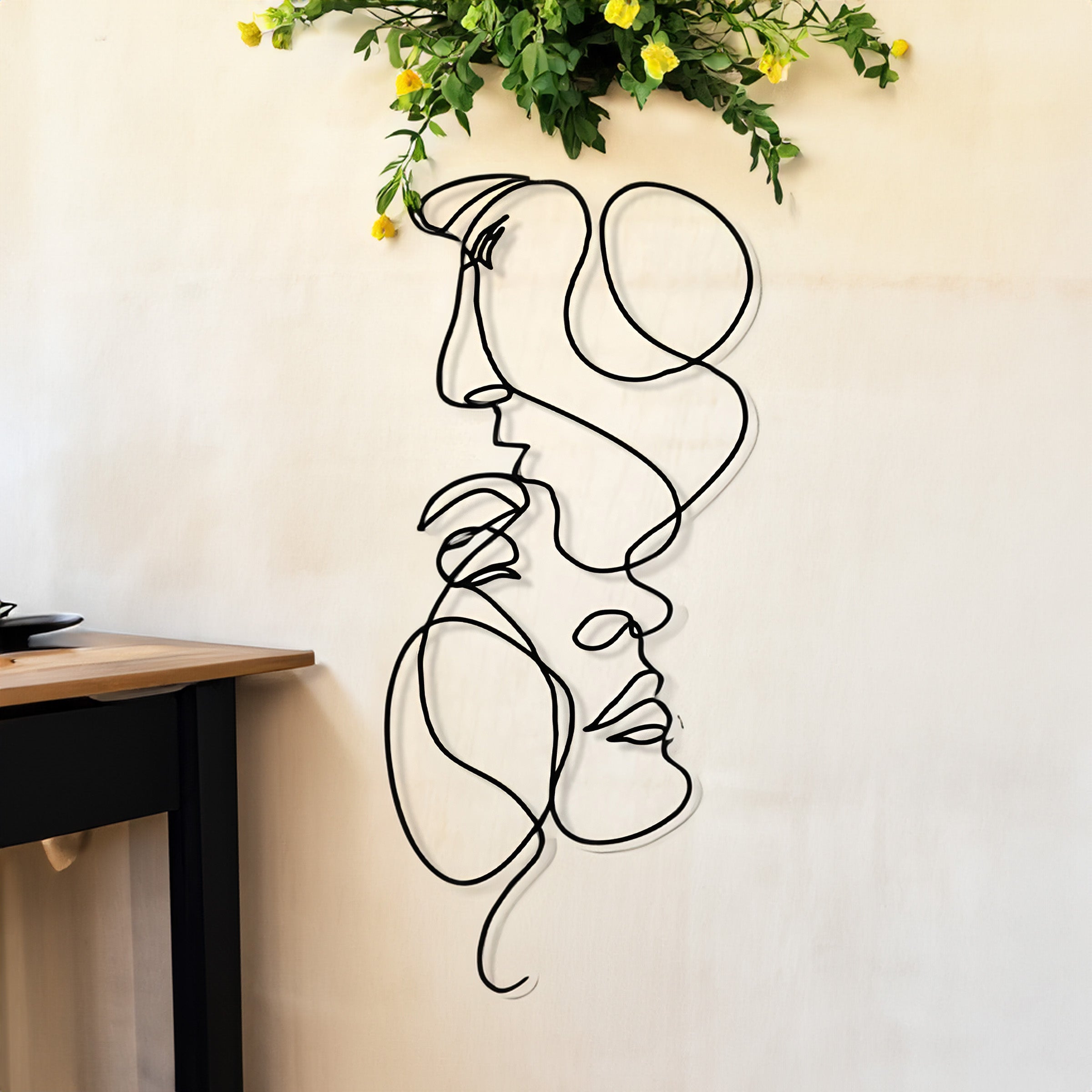 Moderne 3D Metall Wandkunst Minimalistische Wanddekoration für Stilvolles Zuhause