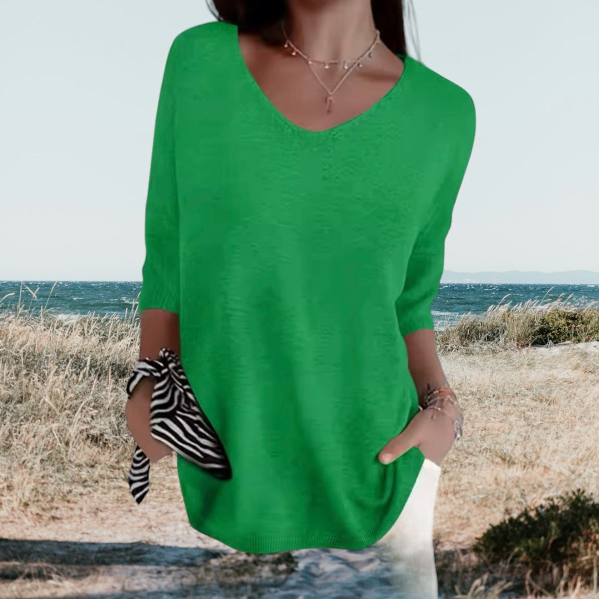 Gerda™ Sommer V-Ausschnitt Top