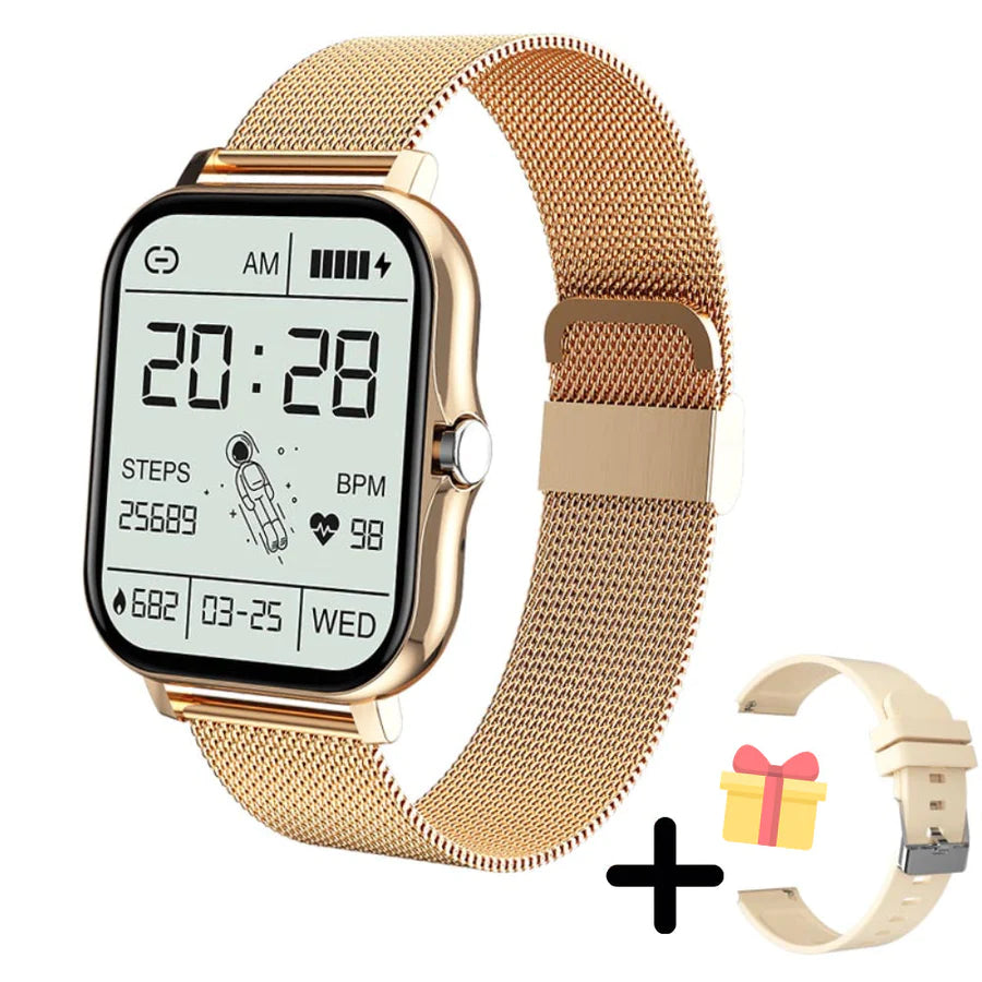 Goldene Uhr - Multifunktionale Digitale Smartwatch