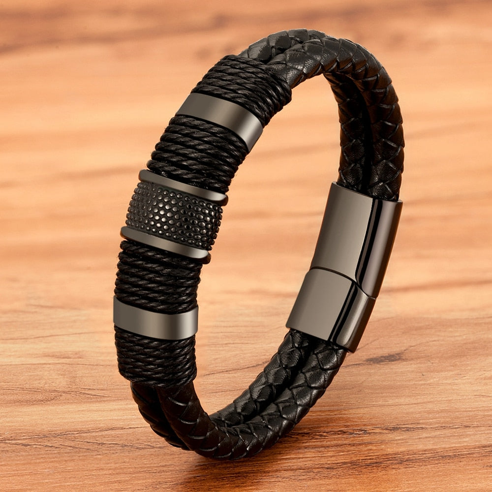 Armband im geflochtenen Lederstil