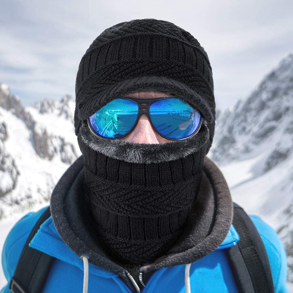 ThermoBalaclava ArcticShield – Warme Strick-Unisexmütze mit Volle Schutz