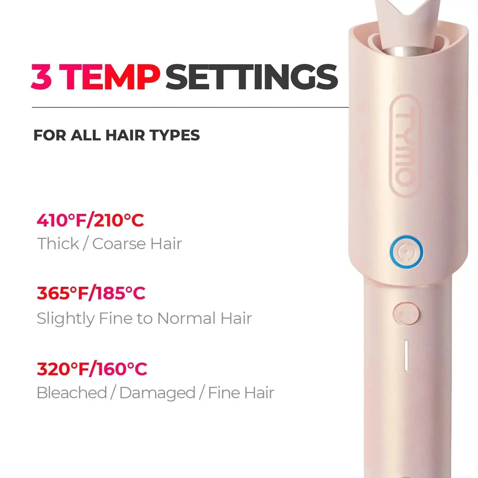 Céleste | Lockenstab – kabellos – einstellbare Temperatur – elegantes Design