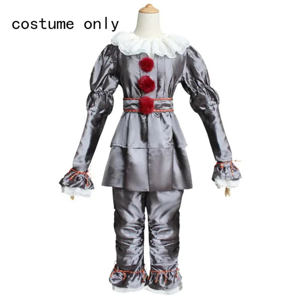 Halloween Kinder Clown Kostüm Satin Chiffon Set