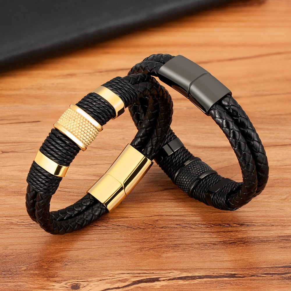 Armband im geflochtenen Lederstil