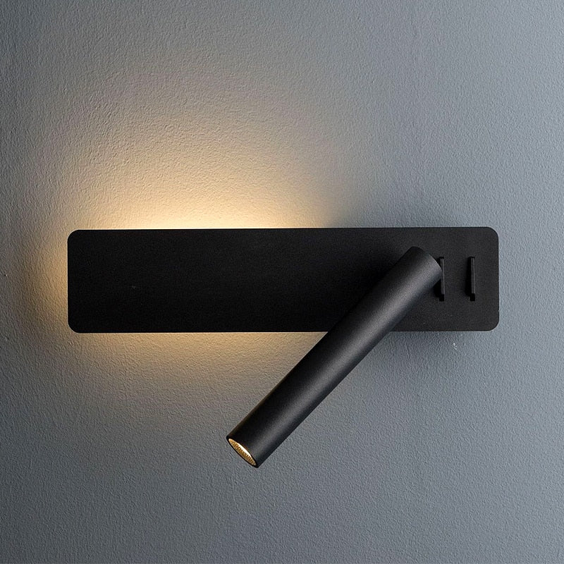 Drehbare LED-Lesewandleuchte für das Bett