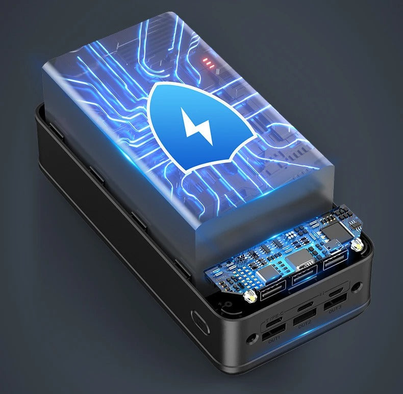 50.000mAh Ultra-Hohe Kapazität Power Bank – Super Schnelles Laden für Telefone, Tablets & Laptops